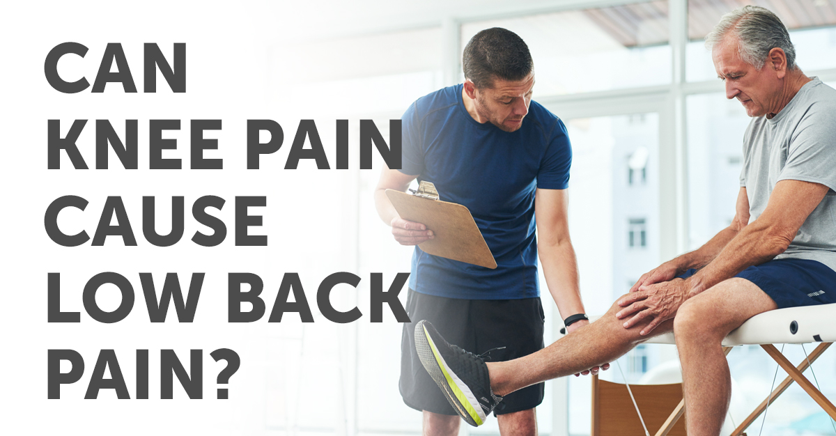 Can Knee Pain Cause lower Back Pain; Lower Back and Knee Pain. Can knee pain cause back pain? Can a bad knee cause back pain?